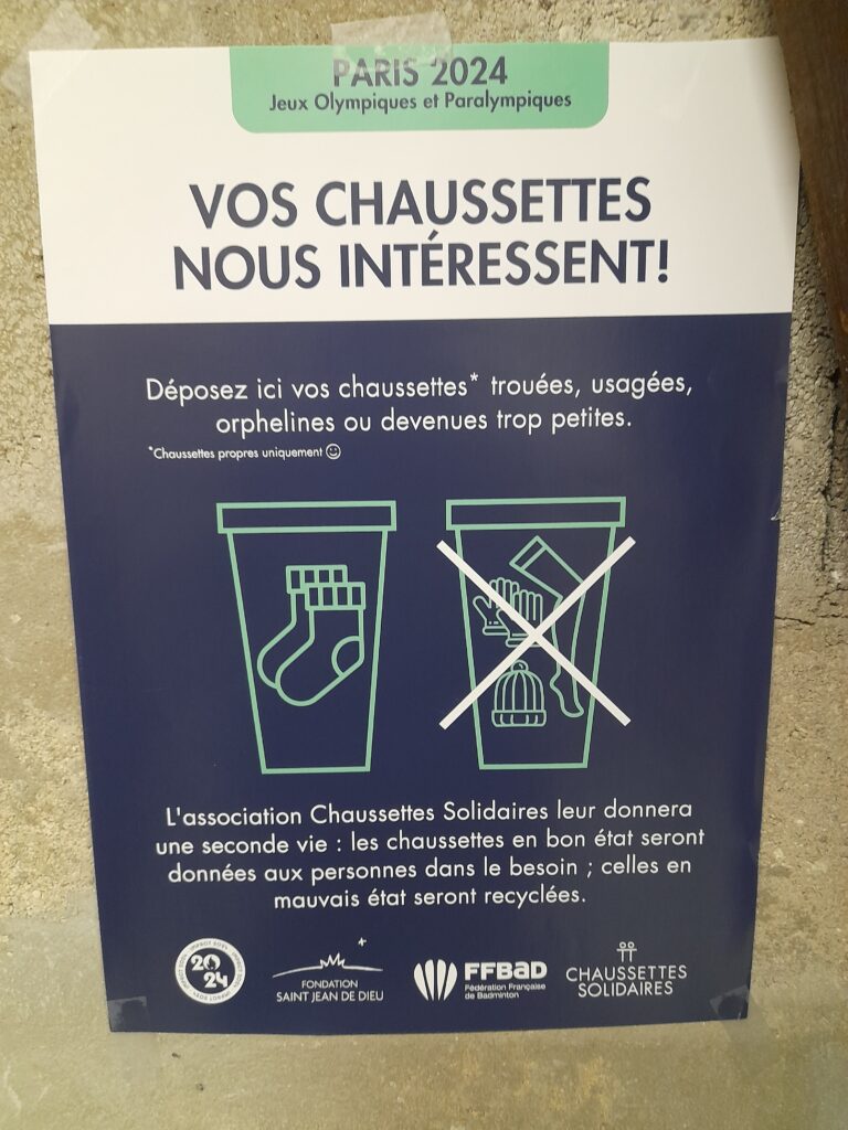 Les chaussettes solidaires à l’ESS Badminton